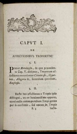Caput I. De Affectionibus Troporum.