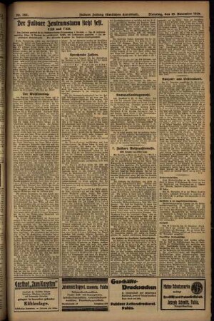 Zweite Ausgabe vom Dienstag, den 19. November 1929.