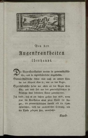 Von den Augenkrankheiten überhaupt.