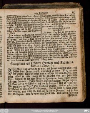 Evangelium am siebenten Sontage nach Trinitatis, Marc. am 8. Capit. v. 1-9.