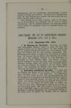 Achtes Kapitel: Die Zeit der unbeschränkten (absoluten) Monarchie (284-476 n. Chr.)