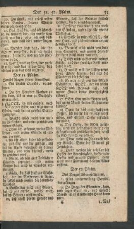 Der 51. Psalm - Der 100. Psalm