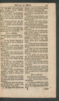Der 51. Psalm - Der 100. Psalm