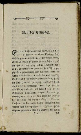 Von der Equipage.