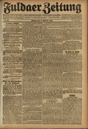 Ausgabe vom Montag, den 11. Februar 1918.