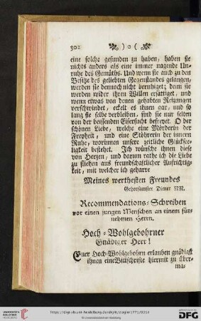 Recommendations = Schreiben