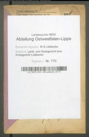 Erblasser: Kreft, Carl Friedrich; Erblasser: Kreft, Charlotte, geb. Schiereck: