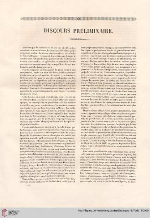 Discours préliminaire