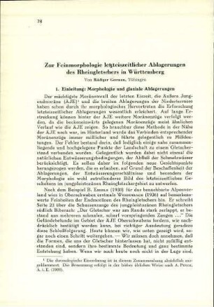 Zur Feinmorphologie letzteiszeitliche Ablagerungen des Rheingletschers in Württemberg