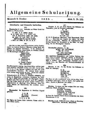 Griechische und Römische Inschriften : [Fortsetzung]