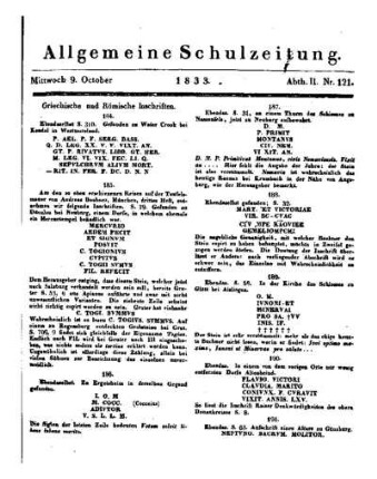 Griechische und Römische Inschriften : [Fortsetzung]
