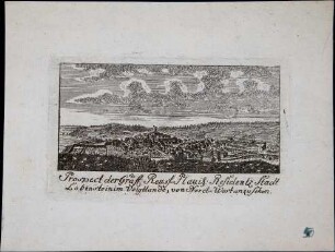 Prospekt der Gräfl. Reuss. Plauische Residenzstadt Lobenstein im Vogtlande, von Nord-West anzusehen