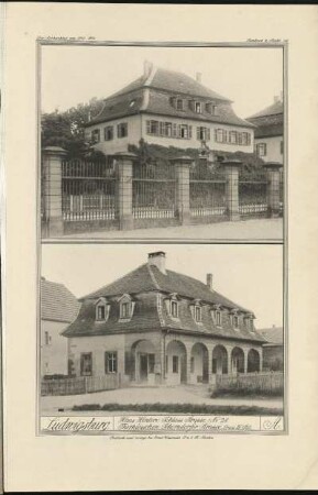 A. Haus Hintere Schloss Strasse No 28. Thorhäuschen Schorndorfer Strasse