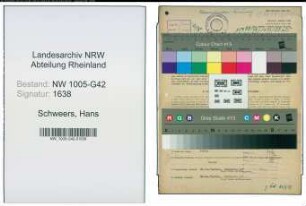 Entnazifizierung Hans Schweers , geb. 15.07.1907 (Schneider)