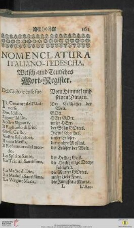 Nomenclatura italiano-tedescha.