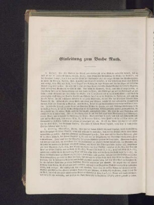 Einleitung zum Buche Ruth.