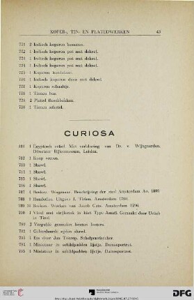 Curiosa (Nr. 781-939)