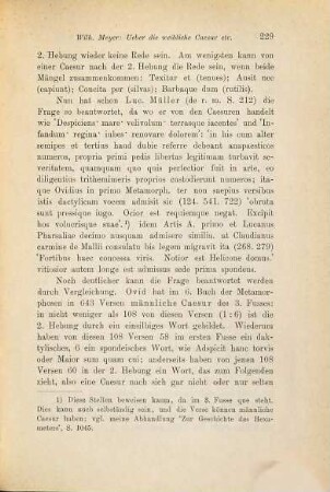 Ueber die weibliche Caesur des klassischen lateinischen Hexameters und über lateinische Caesuren überhaupt