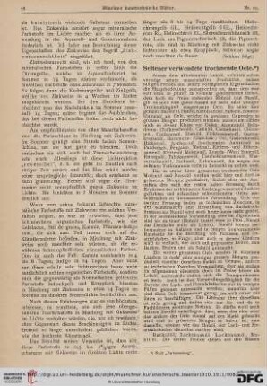 7: Seltener verwendete trocknende Oele