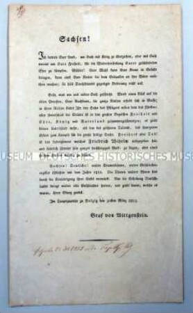 Aufruf zum Kampf gegen Napoleon