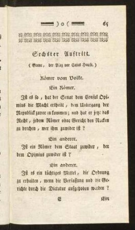 65-76, Sechster - Achter Auftritt
