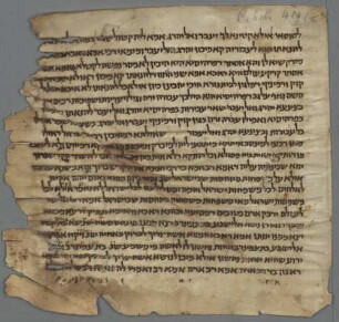 Še'ēltōt des 'Aḥai Gā'ōn (Fragment zu den Perikopen Bō (Ex 10,1) bis Bešallaḥ (Ex 13,17)) - BSB Cod.hebr. 419(3