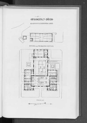 Gebäude für Ruhige. Reservekühlenschuppen u. Wage. Kessel- und Maschinenhaus.