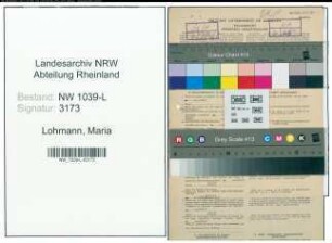Entnazifizierung Maria Lohmann , geb. 18.12.1909 (Stenotypistin)