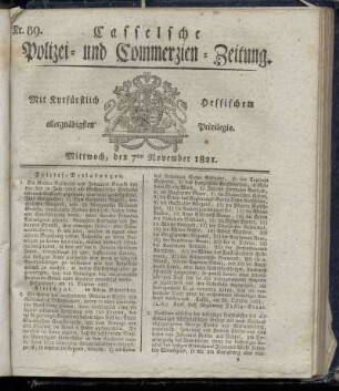 Nr. 89, Mittwoch den 7ten November. 1821