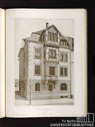 92. Wohnhaus in Karlsruhe, Hirschstrasse 95. Architekten: Billing & Mallebrein daselbst.