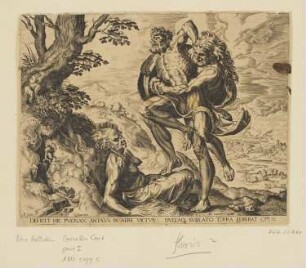 Herkules und Antäus, Blatt 9 der Folge "Taten des Herkules"