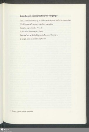 Grundlagen photographischer Vorgänge