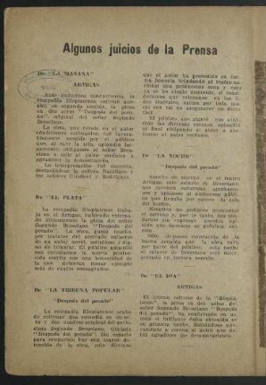 Algunos juicios de la Prensa