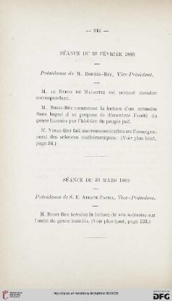Séance du 23 Février 1883