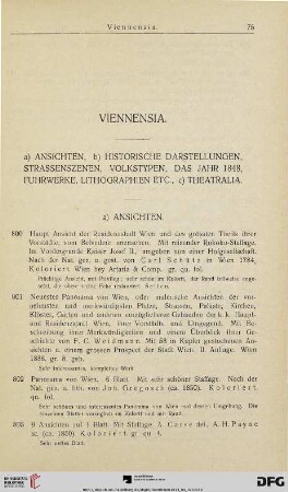 Viennensia (Nr. 800-1027)