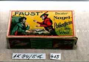 Pappschachtel mit Inhalt Nagelpflegemittel "FAUST"