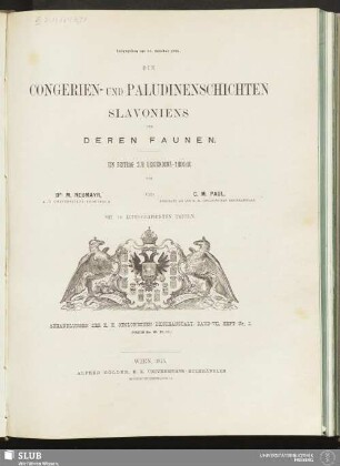 Die Congerien- und Paludinenschichten Slavoniens und deren Faunen : ein Beitrag zur Descendenz-Theorie