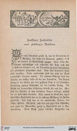 Sultan Saladin und Lissing's Nathan