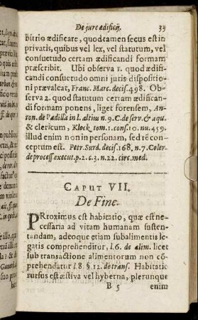 Caput VII. De Fine.