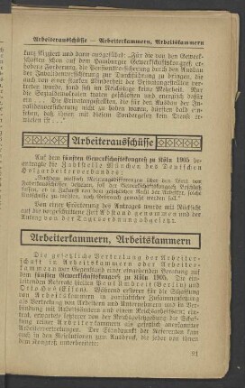 Arbeiterkammern, Arbeitskammern