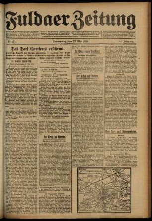 Ausgabe vom Donnerstag, den 25. Mai 1916.