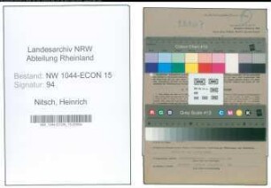 Entnazifizierung Heinrich Nitsch , geb. 28.01.1893 (Kalkulator)