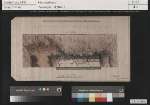 Edle Krone bei Klingenberg - Colmnitz; Bergwerkstollneinbruch bei km 18,280; Schnitt E-F