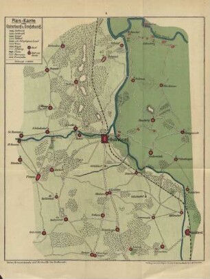 Plan-Karte von Osterburg u. Umgebung