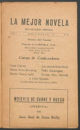 1928000200: Mujeres de carne y hueso : (inédita)