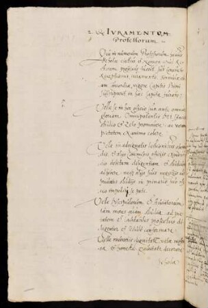 2. De Iuramento Professorum.