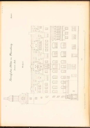 Schloss Merseburg: Innerer Hof: Westfront 1:100