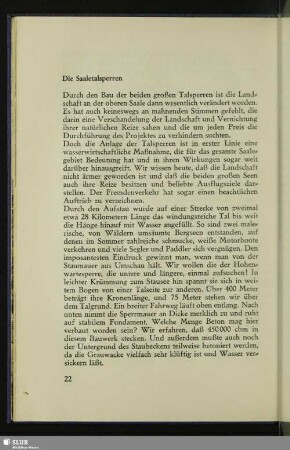 Die Saaletalsperren