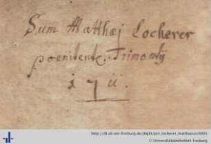Notiz (Aus: UB Freiburg, M 2771,h).