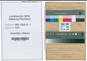 Entnazifizierung Helmut Heinrichs , geb. 21.09.1912 (Gaertner)